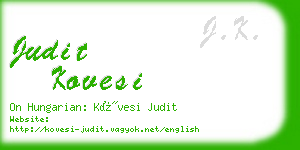 judit kovesi business card